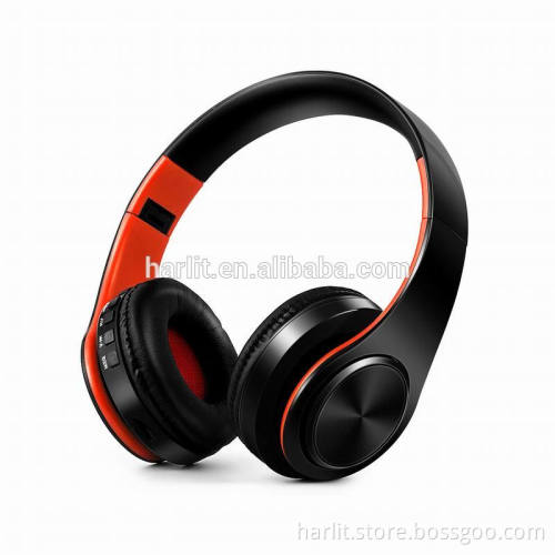 Foldable Overhead Stereo Bluetooth 4.0 Headphones With Mic And 3.5MM Aux Wire Cable